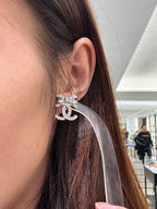 CHANEL Bow The CC Logo Earrings | 香奈兒 耳環 (銀色)