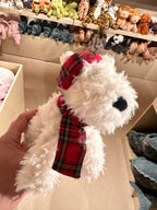 JELLYCAT Winter Warmer Munro Scottie Dog | 聖誕款蒙羅·斯科蒂狗公仔 (21CM/白色) - LondonKelly 英國名牌代購