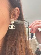 CHANEL 24B ABE109 Golden Crystal Earrings | 香奈兒 耳環 (金色)