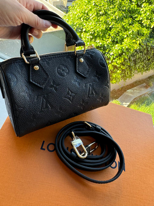 LOUIS VUITTON M82450 Nano Speedy Bag Louis Vuitton Handbag Mini Bla LondonKelly