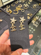 CHANEL ABC934 Gold Star Earrings | Chanel star earrings (gold)