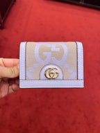 GUCCI Jumbo GG Canvas Cardcase | 古馳 卡套銀包 (紫色)