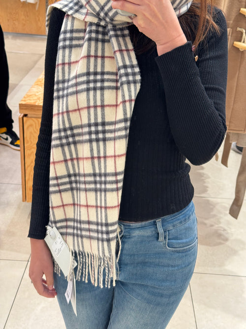 BURBERRY Vintage Check Scarf | 博柏利 頸巾 (米色)