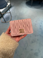 MIU MIU Nappa Leather Card Holder | 繆繆 卡套銀包 (Pink)