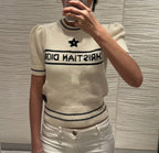 CHRISTIAN DIOR Short Sleeve Sweater | 迪奧 短身上衣 (白色)