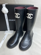 CHANEL Classic Caoutchouc Black Rainboots | 香奈兒 雨靴 (黑色)