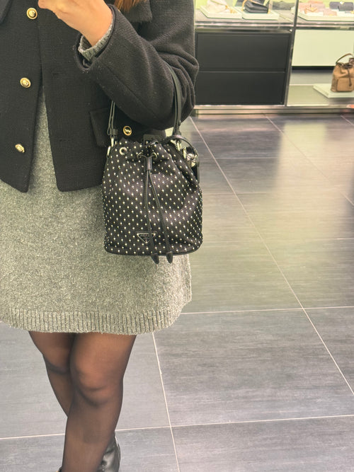 PRADA 1BE067 Bucket Bag | 普拉達 水桶袋 (黑色)
