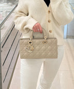 CHRISTIAN DIOR Medium Lady D-Joy Bag | 迪奧 手袋 (Sand)