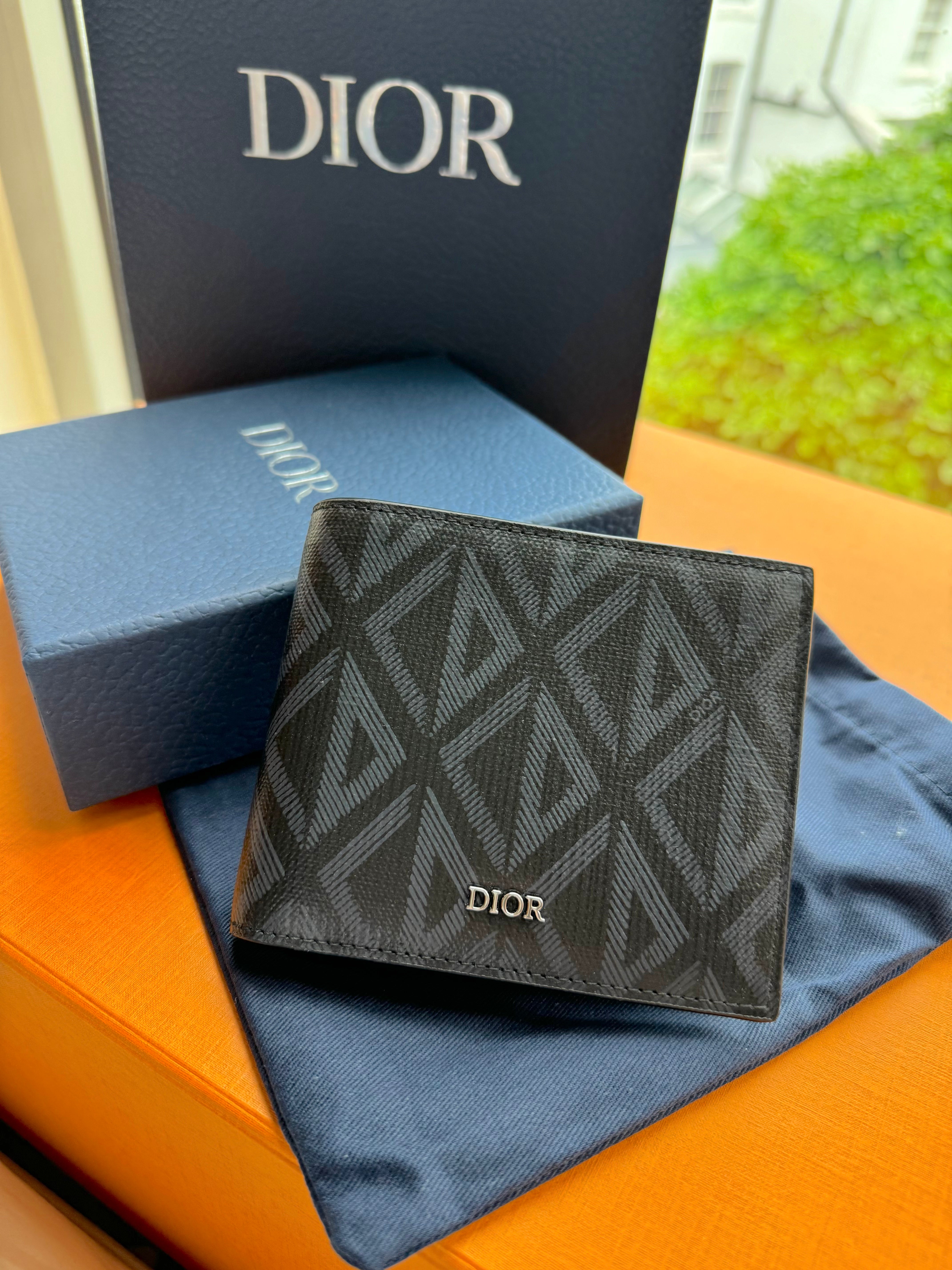 CHRISTIAN Dior Men's CD Diamond Canvas Wallet | 迪奥男仕银包 CHRISTIAN Dior Men's CD Diamond Canvas Wallet | 迪奥男仕银包