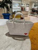 BOTTEGA VENETA Mini Cabat | 葆蝶家 手袋 (白色)