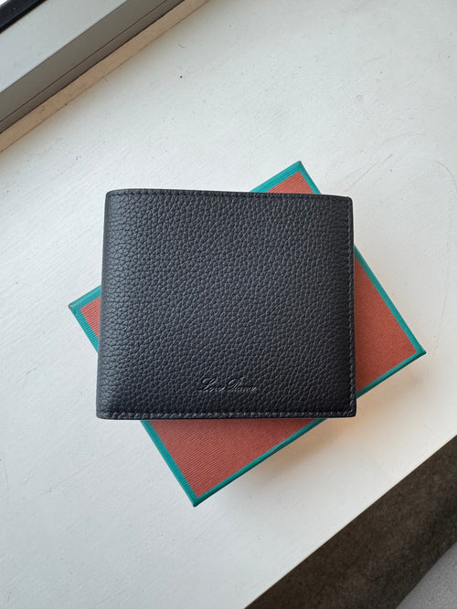 LORO PIANA Men's Extra Compact Wallet Calfskin | 諾悠翩雅 男仕銀包 (Black)