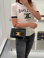 CELINE Teen Nino Bag Patent Calfskin | 賽琳 亮面牛皮手袋 (Black)