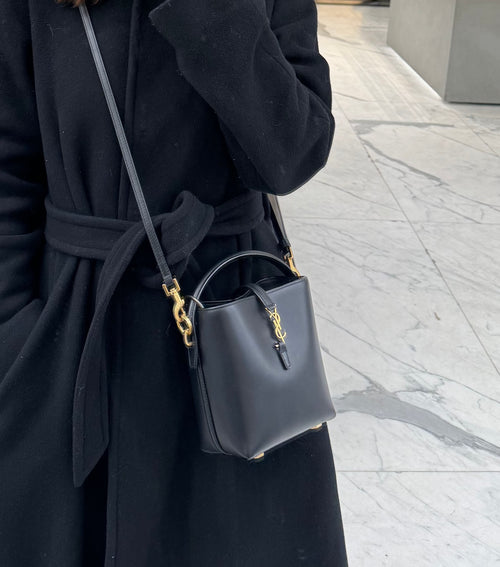 YSL SAINT LAURENT LE 37 Mini Bucket Bag Saint Laurent Handbag Black LondonKelly