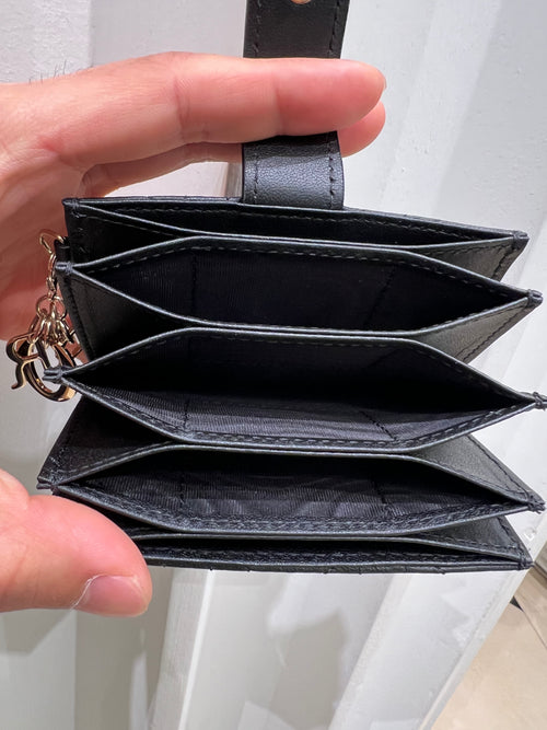CHRISTIAN DIOR Lady Dior 5 Gusset Card Holder Dior card holder wallet multi color
