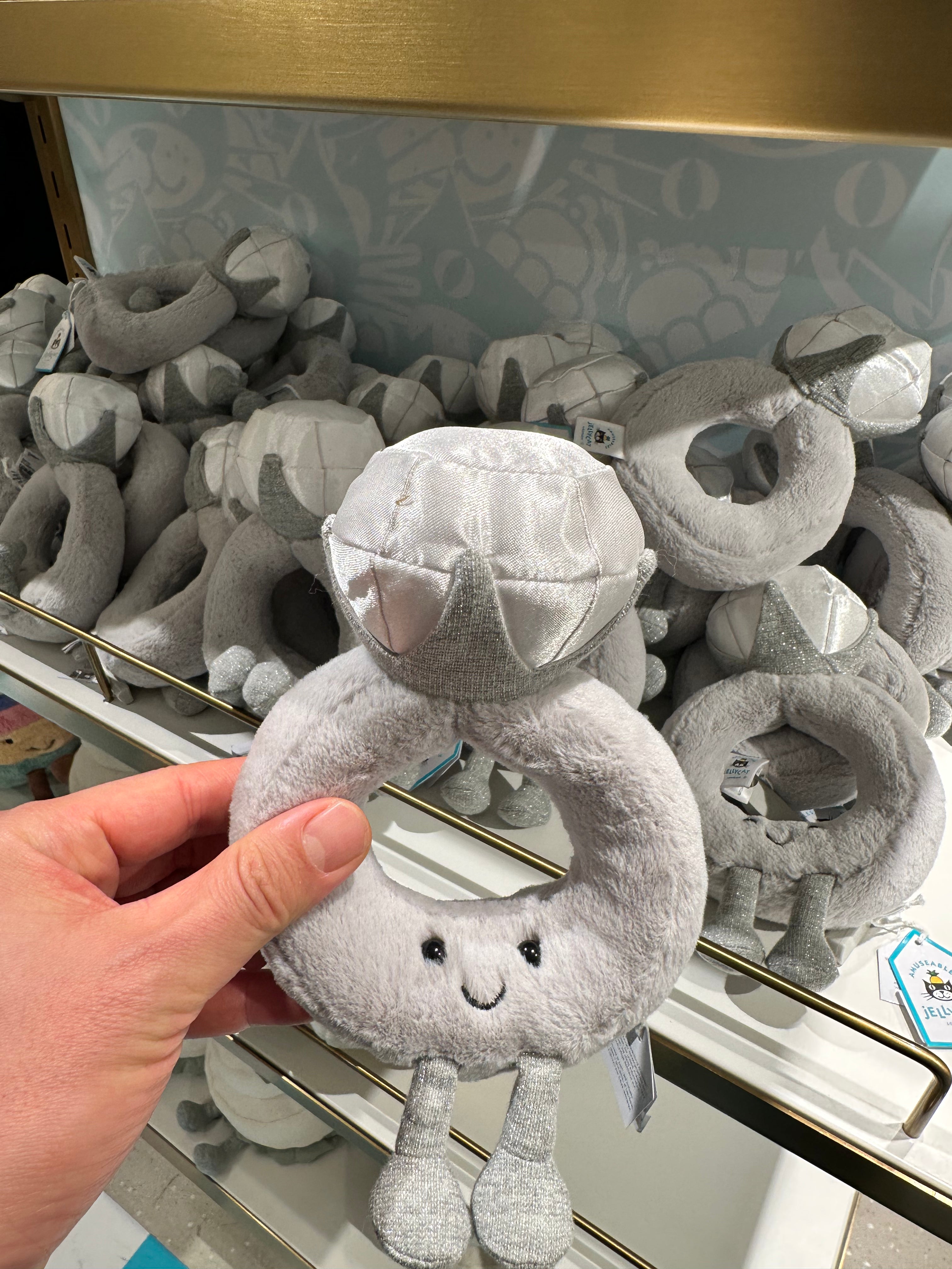 新品　　ダイヤモンドリング　結婚指輪　ぬいぐるみ Jellycat Diamondring ダイヤモンドリング 結婚指輪ぬいぐるみ