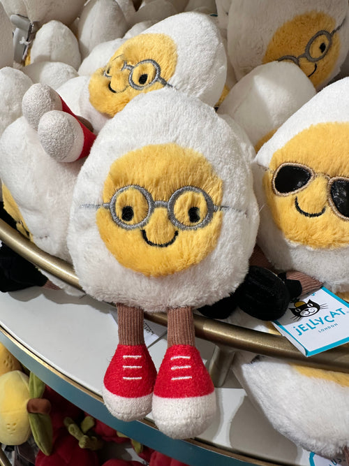 JELLYCAT Amuseables Boiled Egg Geek Boiled Egg Geek White LondonKelly