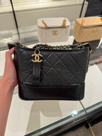 CHANEL Small Gabrielle Hobo Bag Aged Calfskin Black | 香奈兒 手袋 (細碼/黑色)