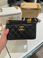 CHANEL Long Vanity Case Bag | 香奈兒 長盒子袋 (Black)