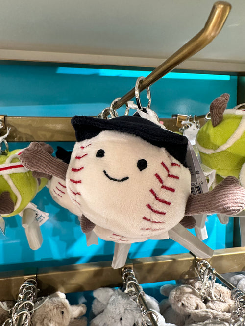 JELLYCAT Amuseables Sports Baseball Bag Charm | 棒球手袋掛飾 (白色)