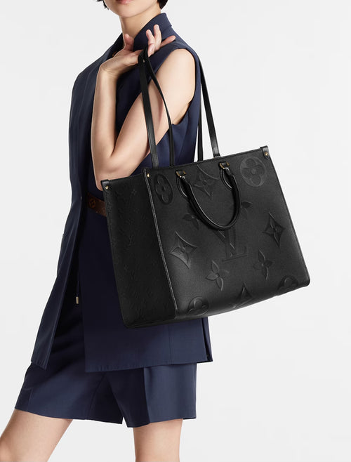 LOUIS VUITTON M44925 OnTheGo GM Tote Bag Black | 路易威登 手提袋 (黑色)