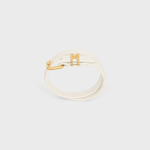 CELINE Les Cuirs Celine Double Bracelet in Smooth Calfskin | 賽琳 手帶 (白色)