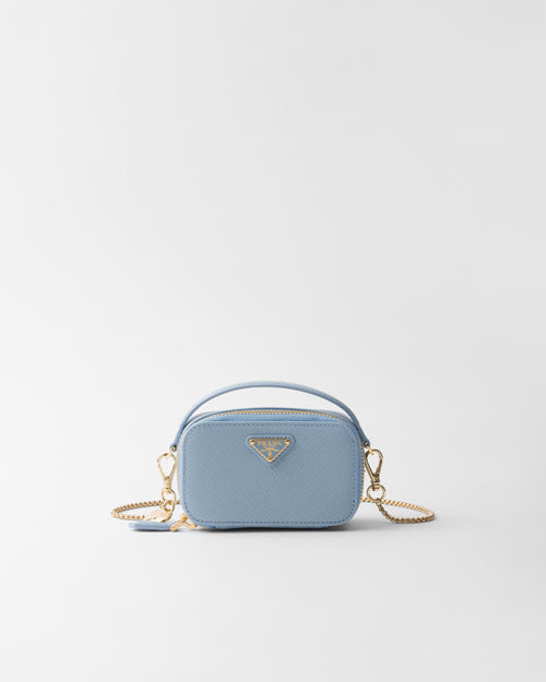 PRADA Saffiano Leather Mini-Pouch | 普拉達 迷你手袋 (Light Blue)
