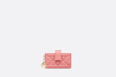 CHRISTIAN DIOR Lady Dior 5-Gusset Card Holder | 迪奥卡套银包(黑色)