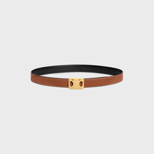 CELINE Medium Reversible Framed Triomphe Belt | CELINE Reversible Belt (Black/Brown)
