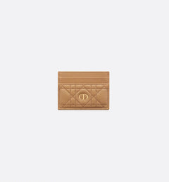 CHRISTIAN DIOR Caro 5-Slot Calfskin Card Holder | Dior card holder (multi-color)