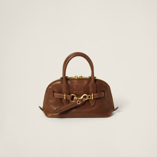 MIU MIU Aventure Nappa Leather Top-Handle Bag | 繆繆 手袋 (Oak)