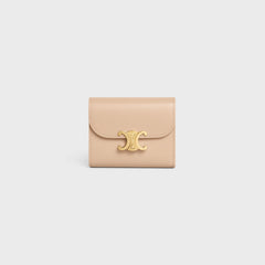 CELINE Small Wallet Triomphe | Celine Arc de Triomphe gold buckle silver bag (multi-color) 