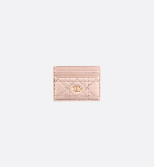 CHRISTIAN DIOR Caro 5-Slot Calfskin Card Holder | Dior card holder (multi-color)