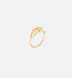 CHRISTIAN DIOR Clair D Lune Ring Gold-Finish Metal and White Crystals | 迪奧 戒指 (金色)