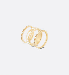 CHRISTIAN DIOR Dior Code Ring Set Gold-Finish Metal | 迪奧 一套3隻戒指 (多色)