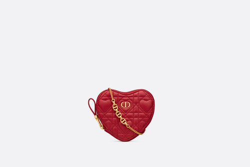 CHRISTIAN DIOR Heart Pouch with Chain | 迪奧 心型手袋 (Red)