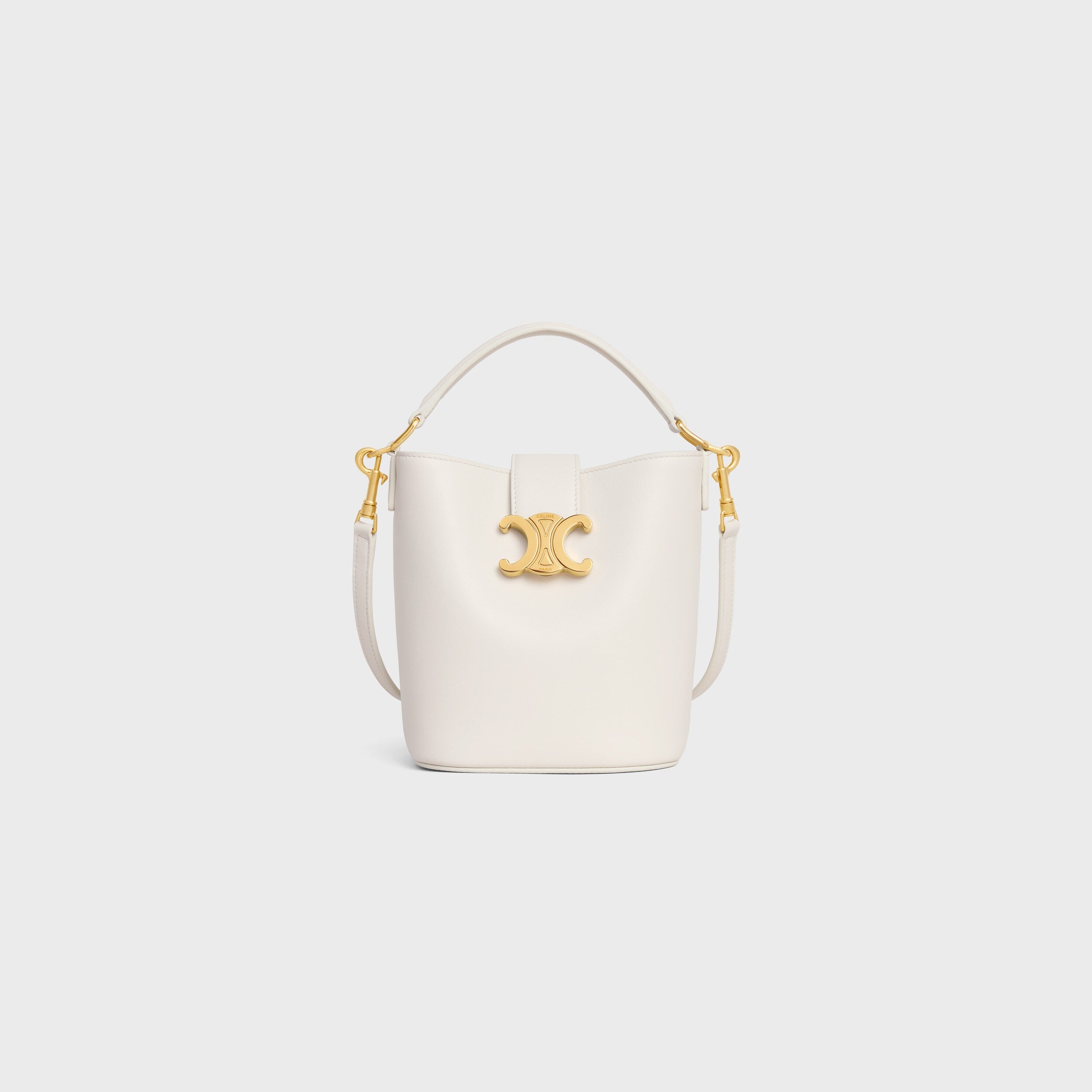 【関税&送料込】Celine Small Bucket Bag Small Bucket IN Triomphe Canvas and calfskin - TAN | CELINE