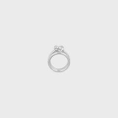 CELINE Knot Double Ring in Brass | Celine Ring (Multicolor)