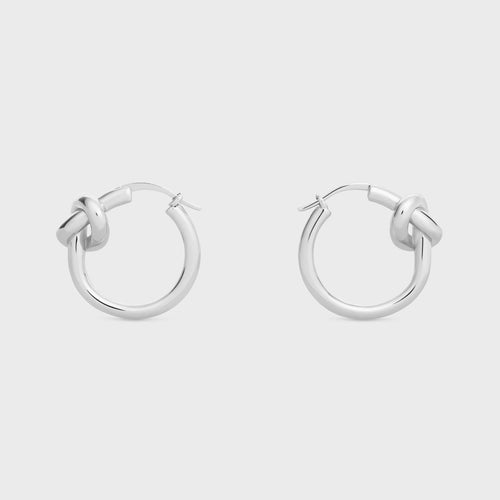 CELINE Knot Small Hoops in Brass | Celine Earrings (Multicolor)