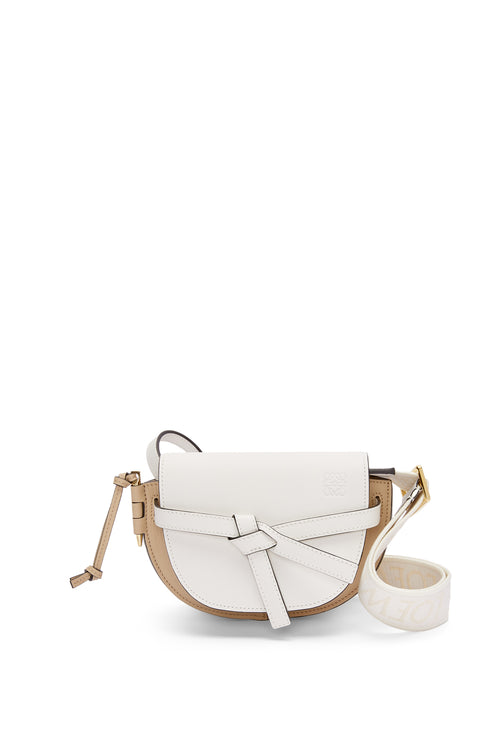 LOEWE Bi-Colour Mini Gate Dual Bag | 羅意威 雙色迷你手袋 (Soft White)