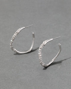 ALEXIS BITTAR Two Tone Pave Hoop Earring | 耳環 (多色)