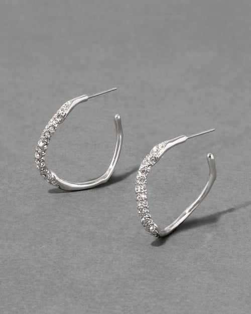 ALEXIS BITTAR Two Tone Pave Hoop Earring | 耳環 (多色)