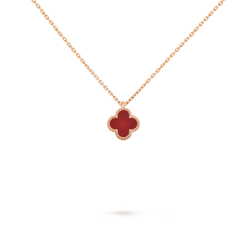 VAN CLEEF & ARPELS Sweet Alhambra carnelian pendant | Sweet Alhambra carnelian pendant (rose gold)