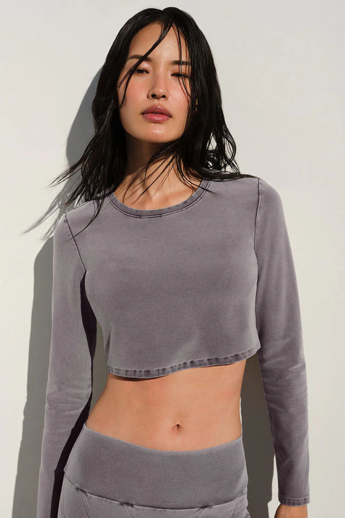 ALO YOGA Washed Crop Finesse Long Sleeve | 水洗短版長袖上衣 (多色)