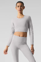 ALO YOGA Washed Crop Finesse Long Sleeve | 水洗短版長袖上衣 (多色)