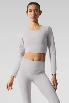 ALO YOGA Washed Crop Finesse Long Sleeve | 水洗短版長袖上衣 (多色)