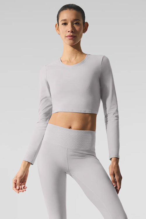 ALO YOGA Washed Crop Finesse Long Sleeve | 水洗短版長袖上衣 (多色)