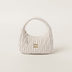 MIU MIU Wander Matelasse Nappa Leather Hobo Bag M Size | Miu Miu underarm bag (medium size/multi-color)