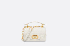 CHRISTIAN DIOR Mini Dior Jolie Top Handle Bag | 迪奧 迷你手袋 (White)