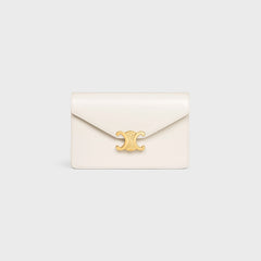 CELINE Wallet on Chain Triomphe | 賽琳 銀包連鏈帶 (White Cotton)