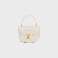 CELINE Mini Besace Clea in Patent Calfskin | 賽琳 漆面牛皮革手袋 (迷你/White Cotton)